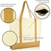 image:imageDALIX Initial Tote Bag Personalized Monogram Black Zippered Top Letter  FBrown