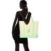 image:imageDALIX Initial Tote Bag Personalized Monogram Black Zippered Top Letter  FMint Green
