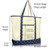 image:imageDALIX Initial Tote Bag Personalized Monogram Black Zippered Top Letter  FNavy Blue Anchor