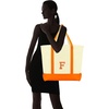 image:imageDALIX Initial Tote Bag Personalized Monogram Black Zippered Top Letter  FOrange