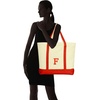 image:imageDALIX Initial Tote Bag Personalized Monogram Black Zippered Top Letter  FRed