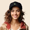 image:imageDALIX Gelato Frog Embroidered Womens Cotton Dad Hat Baseball Cap AdjustableBlack