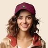 image:imageDALIX Gelato Frog Embroidered Womens Cotton Dad Hat Baseball Cap AdjustableMaroon