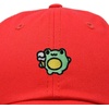 image:imageDALIX Gelato Frog Embroidered Womens Cotton Dad Hat Baseball Cap AdjustableRed