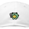 image:imageDALIX Gelato Frog Embroidered Womens Cotton Dad Hat Baseball Cap AdjustableWhite