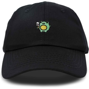 image:imageDALIX Gelato Frog Embroidered Womens Cotton Dad Hat Baseball Cap AdjustableBlack