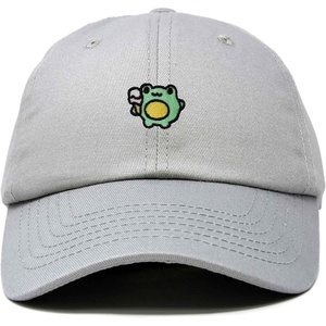 image:imageDALIX Gelato Frog Embroidered Womens Cotton Dad Hat Baseball Cap AdjustableGray
