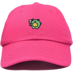 image:imageDALIX Gelato Frog Embroidered Womens Cotton Dad Hat Baseball Cap AdjustableHot Pink