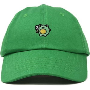image:imageDALIX Gelato Frog Embroidered Womens Cotton Dad Hat Baseball Cap AdjustableKelly Green