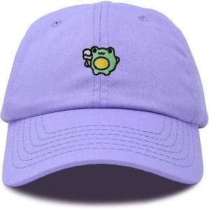 image:imageDALIX Gelato Frog Embroidered Womens Cotton Dad Hat Baseball Cap AdjustableLavender