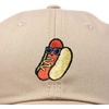 image:imageDALIX Hot Dog Embroidered Cap Cotton Baseball Summer Cool Dad Hat MensKhaki
