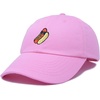 image:imageDALIX Hot Dog Embroidered Cap Cotton Baseball Summer Cool Dad Hat MensLight Pink