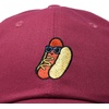 image:imageDALIX Hot Dog Embroidered Cap Cotton Baseball Summer Cool Dad Hat MensMaroon