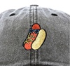 image:imageDALIX Hot Dog Embroidered Cap Cotton Baseball Summer Cool Dad Hat MensWashed Black