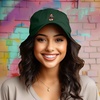 image:imageDALIX Red Panda Embroidered Cotton Dad Hat Cute Animal Adjustable Baseball Cap for Outdoor Style WomensDark Green