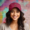 image:imageDALIX Red Panda Embroidered Cotton Dad Hat Cute Animal Adjustable Baseball Cap for Outdoor Style WomensMaroon