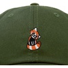 image:imageDALIX Red Panda Embroidered Cotton Dad Hat Cute Animal Adjustable Baseball Cap for Outdoor Style WomensOlive