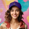 image:imageDALIX Red Panda Embroidered Cotton Dad Hat Cute Animal Adjustable Baseball Cap for Outdoor Style WomensPurple