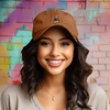 image:imageDALIX Red Panda Embroidered Cotton Dad Hat Cute Animal Adjustable Baseball Cap for Outdoor Style WomensWashed Orange