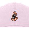 image:imageDALIX Red Panda Embroidered Cotton Dad Hat Cute Animal Adjustable Baseball Cap for Outdoor Style WomensWashed Pink