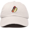image:imageDALIX Hot Dog Embroidered Cap Cotton Baseball Summer Cool Dad Hat MensBeige