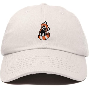 image:imageDALIX Red Panda Embroidered Cotton Dad Hat Cute Animal Adjustable Baseball Cap for Outdoor Style WomensBeige