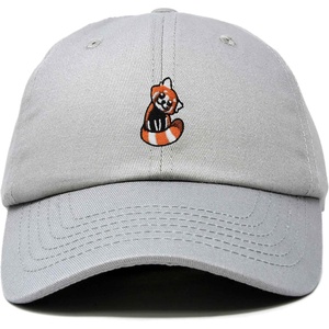 image:imageDALIX Red Panda Embroidered Cotton Dad Hat Cute Animal Adjustable Baseball Cap for Outdoor Style WomensGray