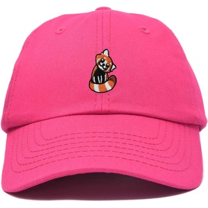 image:imageDALIX Red Panda Embroidered Cotton Dad Hat Cute Animal Adjustable Baseball Cap for Outdoor Style WomensHot Pink