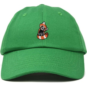 image:imageDALIX Red Panda Embroidered Cotton Dad Hat Cute Animal Adjustable Baseball Cap for Outdoor Style WomensKelly Green