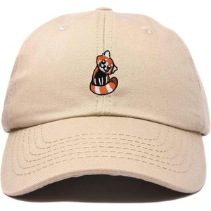 image:imageDALIX Red Panda Embroidered Cotton Dad Hat Cute Animal Adjustable Baseball Cap for Outdoor Style WomensKhaki