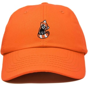 image:imageDALIX Red Panda Embroidered Cotton Dad Hat Cute Animal Adjustable Baseball Cap for Outdoor Style WomensOrange