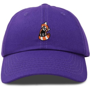 image:imageDALIX Red Panda Embroidered Cotton Dad Hat Cute Animal Adjustable Baseball Cap for Outdoor Style WomensPurple