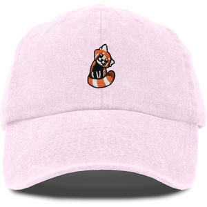 image:imageDALIX Red Panda Embroidered Cotton Dad Hat Cute Animal Adjustable Baseball Cap for Outdoor Style WomensWashed Pink