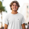 image:imageDALIX Lil Heart Midweight Cotton Short Sleeve Summer Tee MensAsh Gray