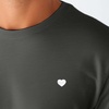 image:imageDALIX Lil Heart Midweight Cotton Short Sleeve Summer Tee MensAsphalt Gray
