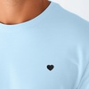 image:imageDALIX Lil Heart Midweight Cotton Short Sleeve Summer Tee MensBaby Blue