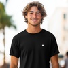 image:imageDALIX Lil Heart Midweight Cotton Short Sleeve Summer Tee MensBlack