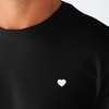 image:imageDALIX Lil Heart Midweight Cotton Short Sleeve Summer Tee MensBlack