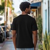 image:imageDALIX Lil Heart Midweight Cotton Short Sleeve Summer Tee MensBlack