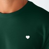 image:imageDALIX Lil Heart Midweight Cotton Short Sleeve Summer Tee MensForest Green