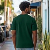 image:imageDALIX Lil Heart Midweight Cotton Short Sleeve Summer Tee MensForest Green