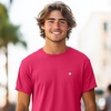 image:imageDALIX Lil Heart Midweight Cotton Short Sleeve Summer Tee MensFuchsia