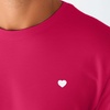 image:imageDALIX Lil Heart Midweight Cotton Short Sleeve Summer Tee MensFuchsia