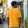 image:imageDALIX Lil Heart Midweight Cotton Short Sleeve Summer Tee MensGold