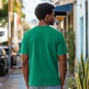 image:imageDALIX Lil Heart Midweight Cotton Short Sleeve Summer Tee MensKelly Green