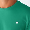 image:imageDALIX Lil Heart Midweight Cotton Short Sleeve Summer Tee MensKelly Green