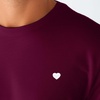 image:imageDALIX Lil Heart Midweight Cotton Short Sleeve Summer Tee MensMaroon