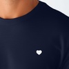 image:imageDALIX Lil Heart Midweight Cotton Short Sleeve Summer Tee MensNavy Blue