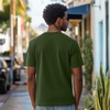image:imageDALIX Lil Heart Midweight Cotton Short Sleeve Summer Tee MensOlive