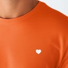image:imageDALIX Lil Heart Midweight Cotton Short Sleeve Summer Tee MensOrange